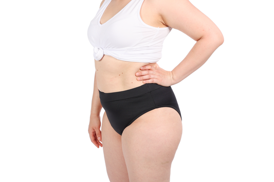 Long legs fekete plus size menstruációs bugyi